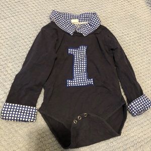 12m Boys “1” bodysuit